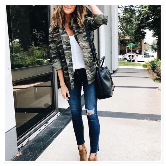 Love Tree Jackets & Blazers - Love Tree Nordstrom Camo Military Utility jacket